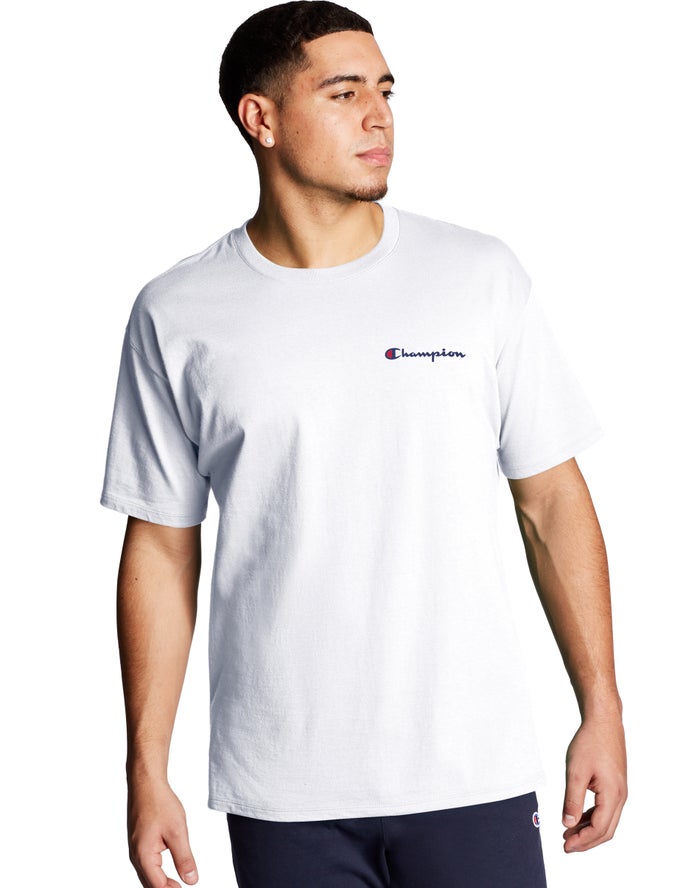 Camiseta Champion Hombre - Classic Jersey Script Logo ( Blancas ) 6123498-LV